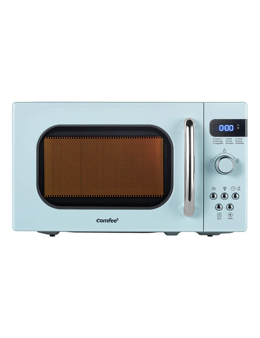 pastel green comfee kitchen microwave