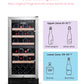 wine cooler fridge with dual cooling zone
