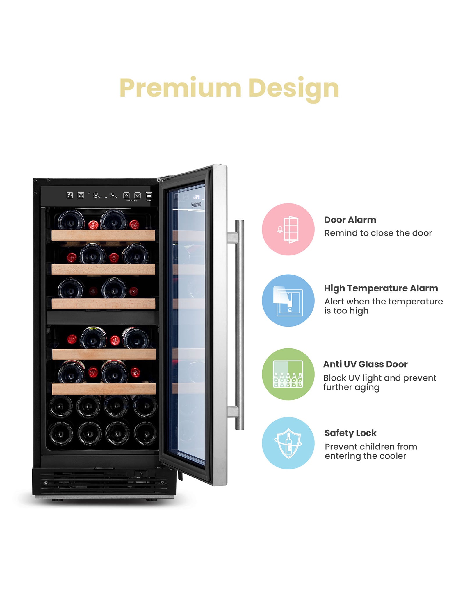 features of compact wine cooler