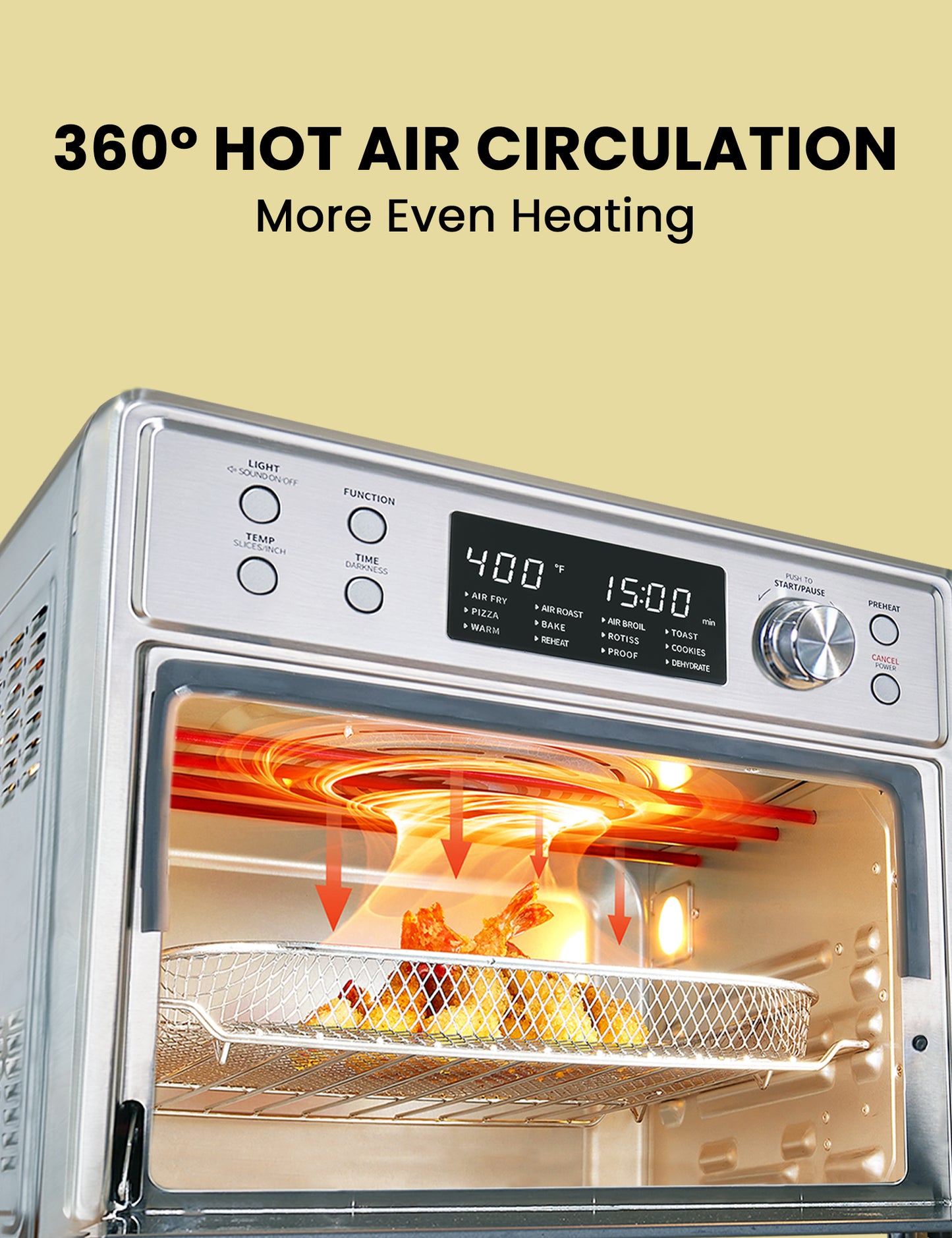 Air fryer toaster oven heating principle
