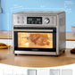 Dimensions of the air fryer toaster oven and six accessories