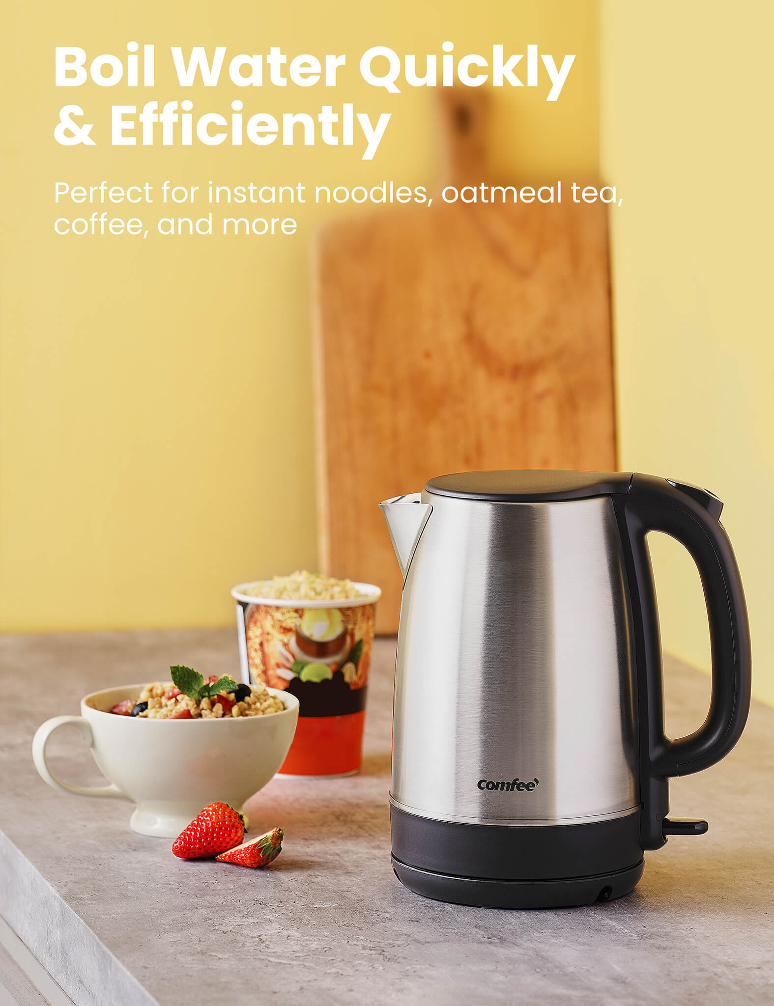  COMFEE' 1.7L Glass Tea Kettle and Kettle Water Boiler