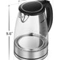 electric comfee kettle with glass body