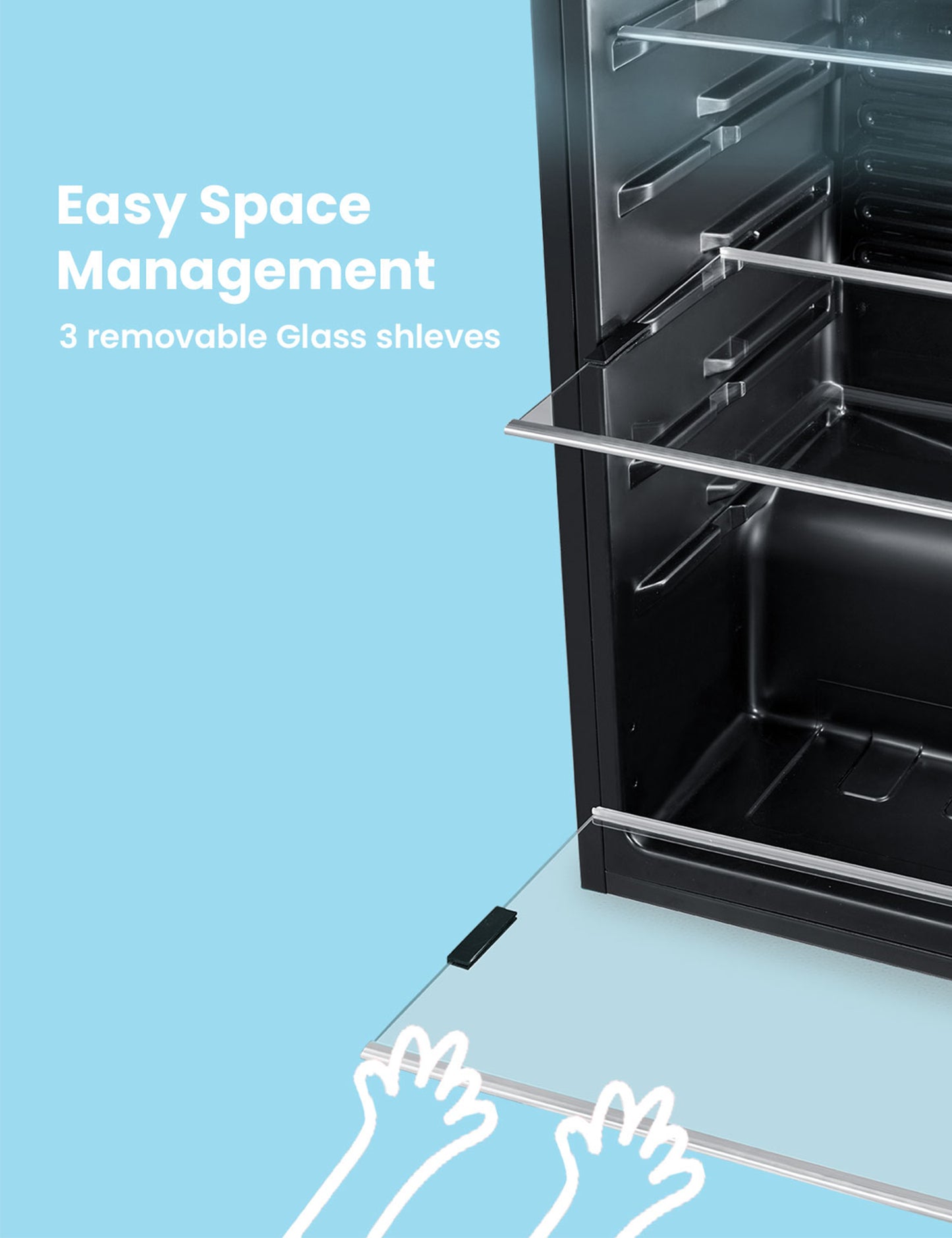 removable comfee beverage cooler glass shelves