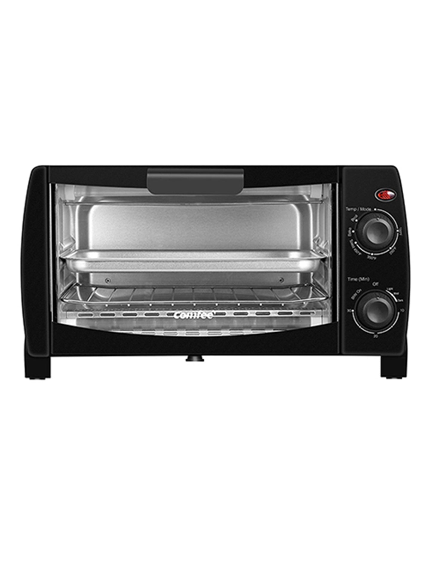 COMFEE' 4 Slice Small Toaster Oven Countertop, Retro Compact Design,  Multi-Function with 30-Minute Timer, Bake, Broil, Toast, 1000 Watts, 2-Rack  Capacity, Black (CFO-BB101)