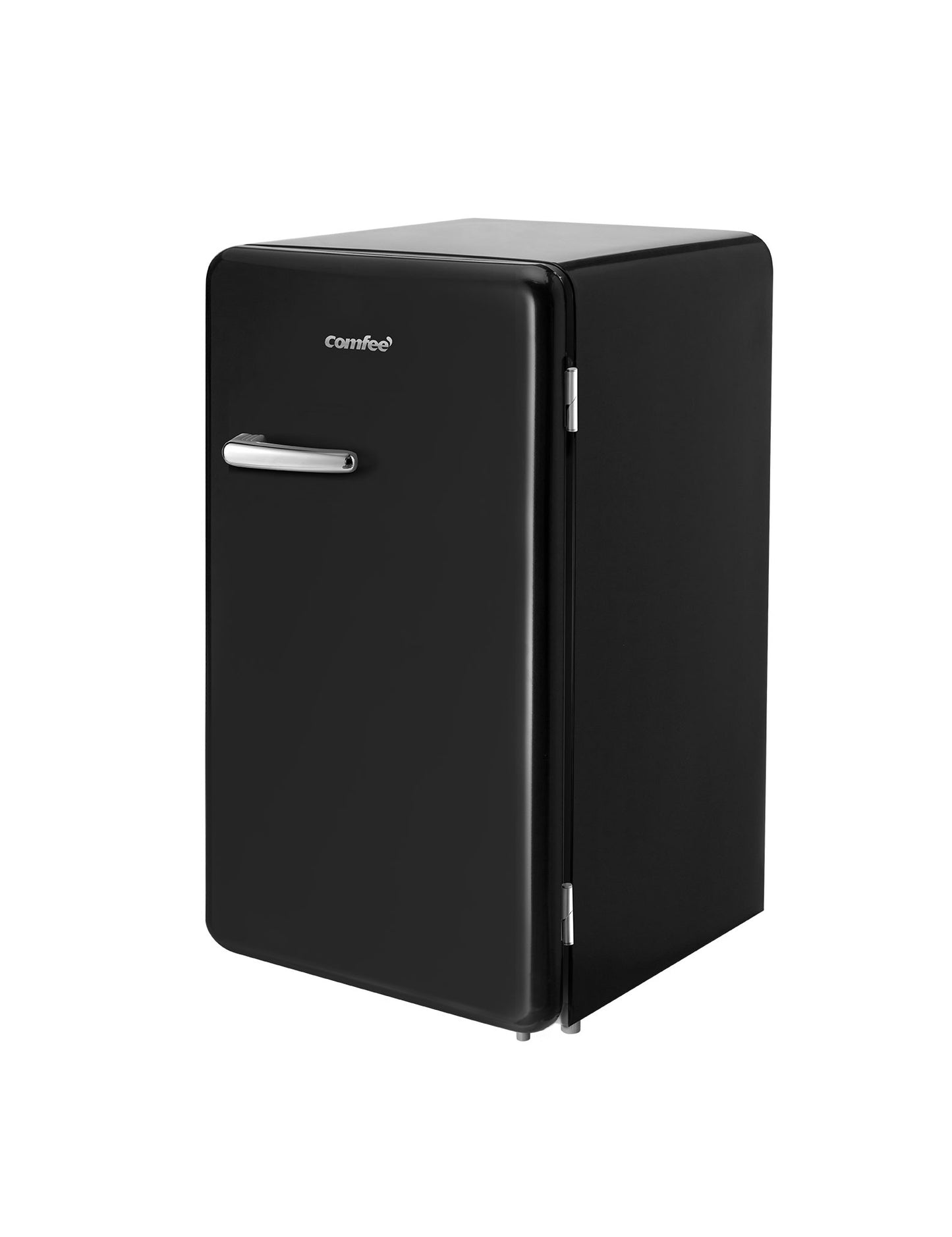 black compact retro style fridge