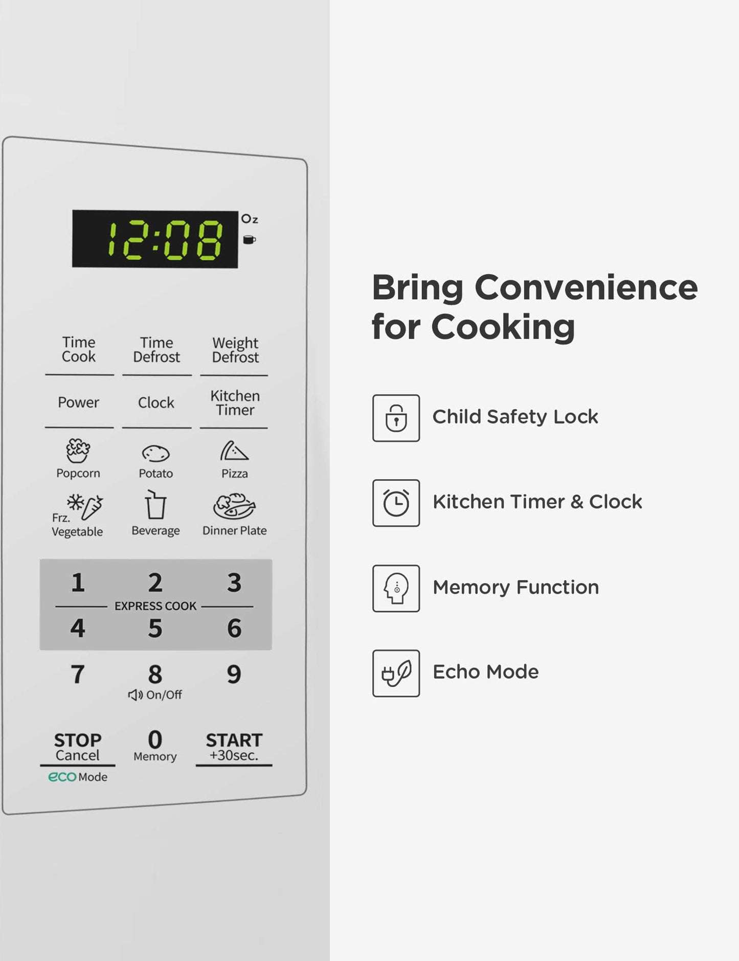 comfee microwave ovens digital display