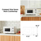 dimensions of white countertop microwave oven