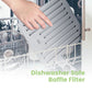 hand putting comfee range hood baffle filter in a dishwasher