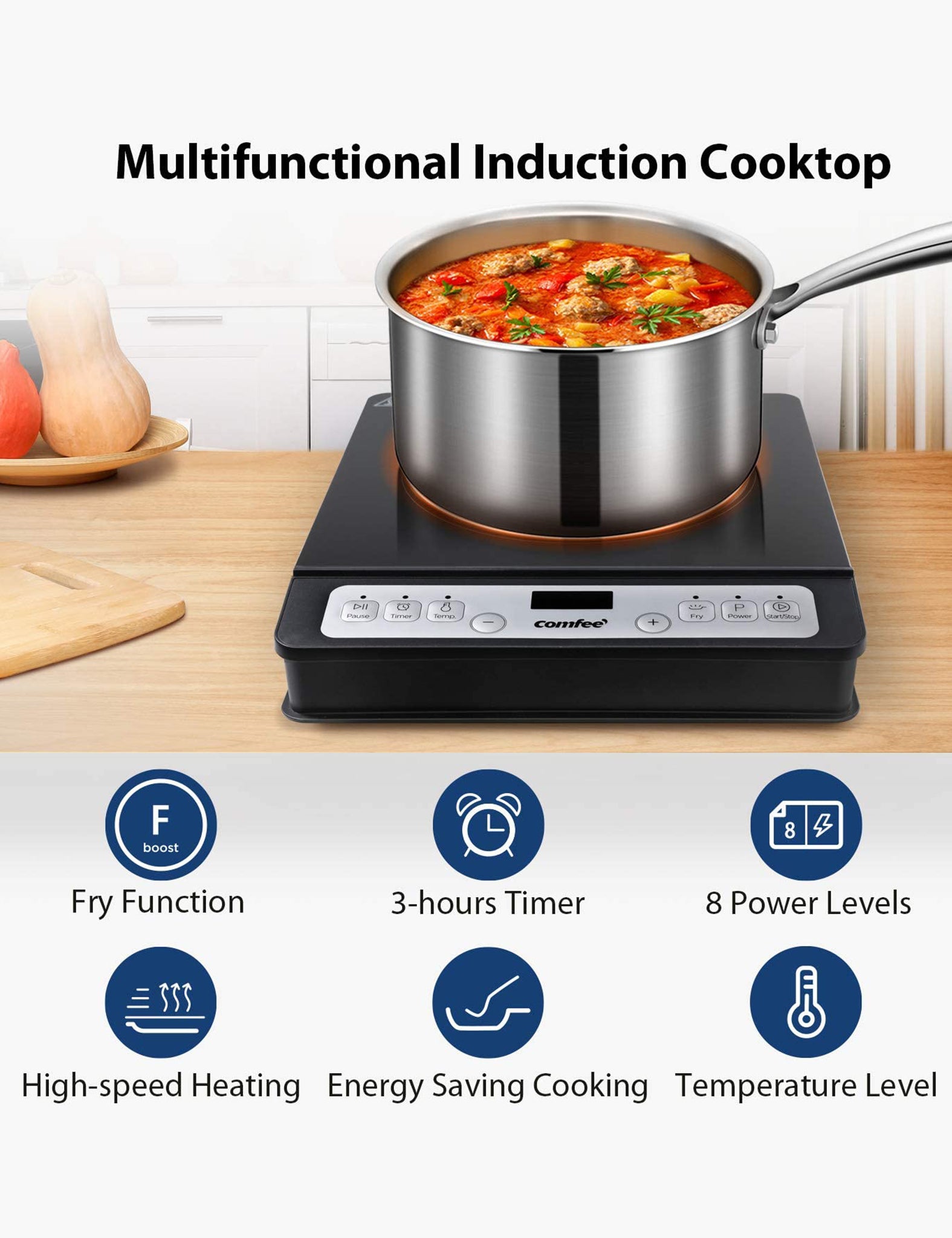 features of electric induction cooktop