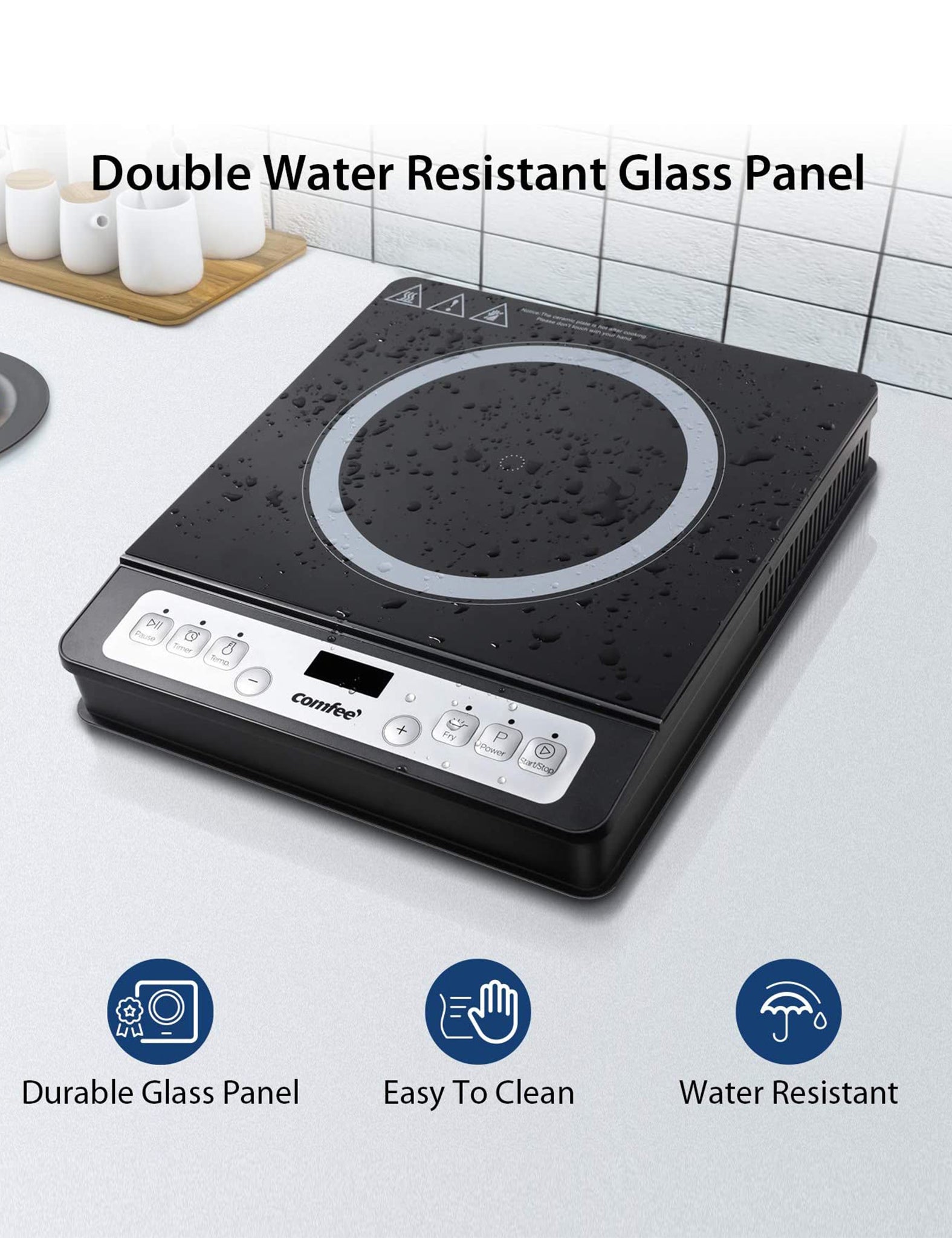 comfee induction cooktop control panel