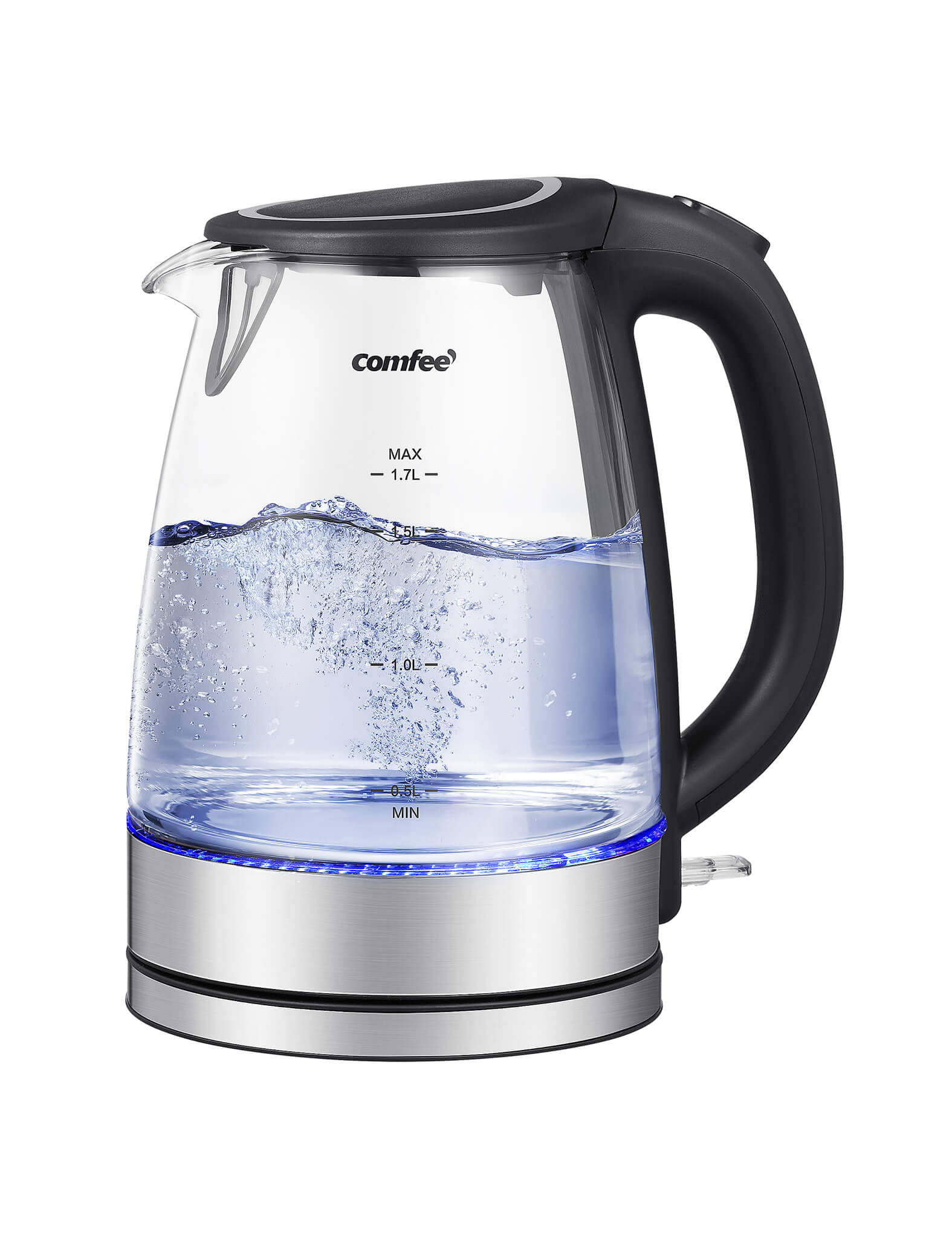 comfee electric glass kettle