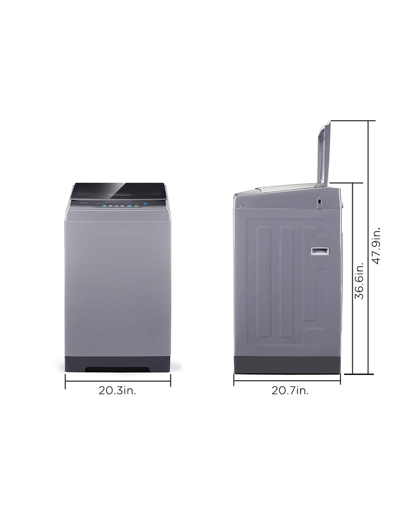 size dimensions of portable comfee washing machine