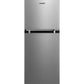 grey double door compact refrigerator