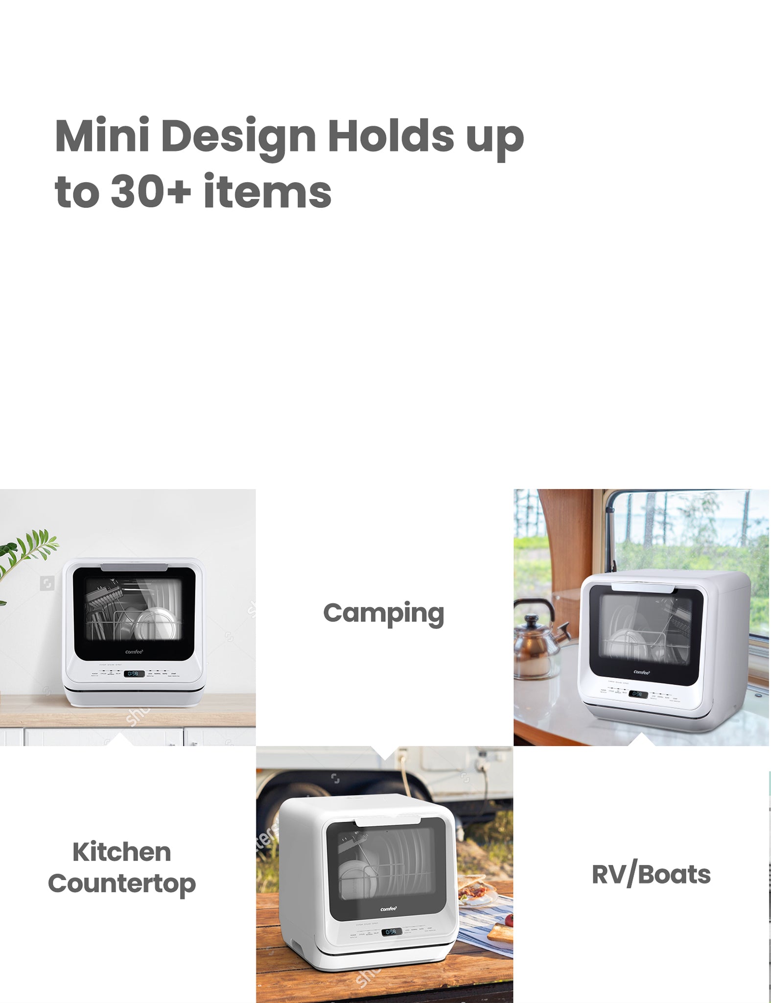 different places you can use the comfee mini dishwasher