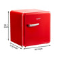 dimensions of mini red comfee refrigerator