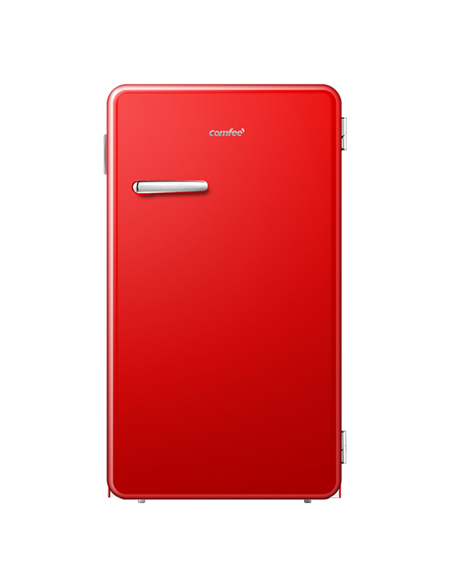 red retro compact refrigerator