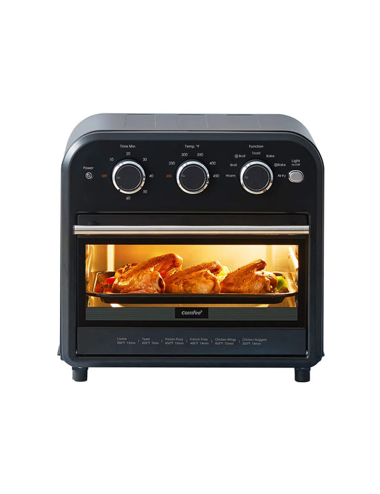  COMFEE' Retro Air Fryer Toaster Oven, 7-in-1, 1250W