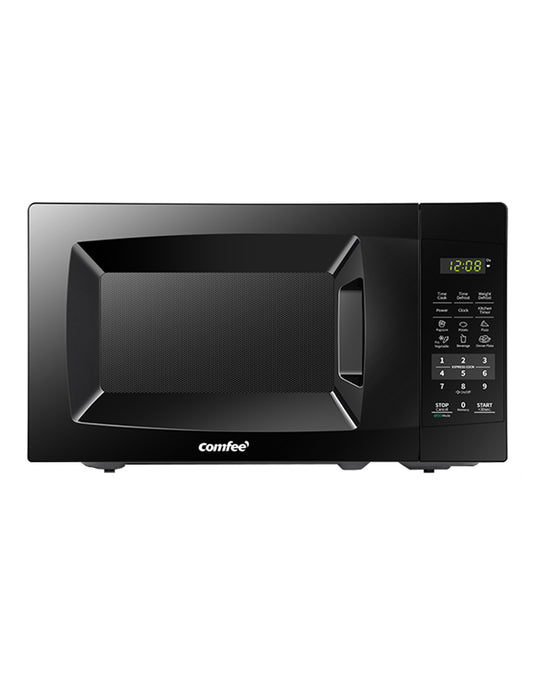 small black comfee microwave oven