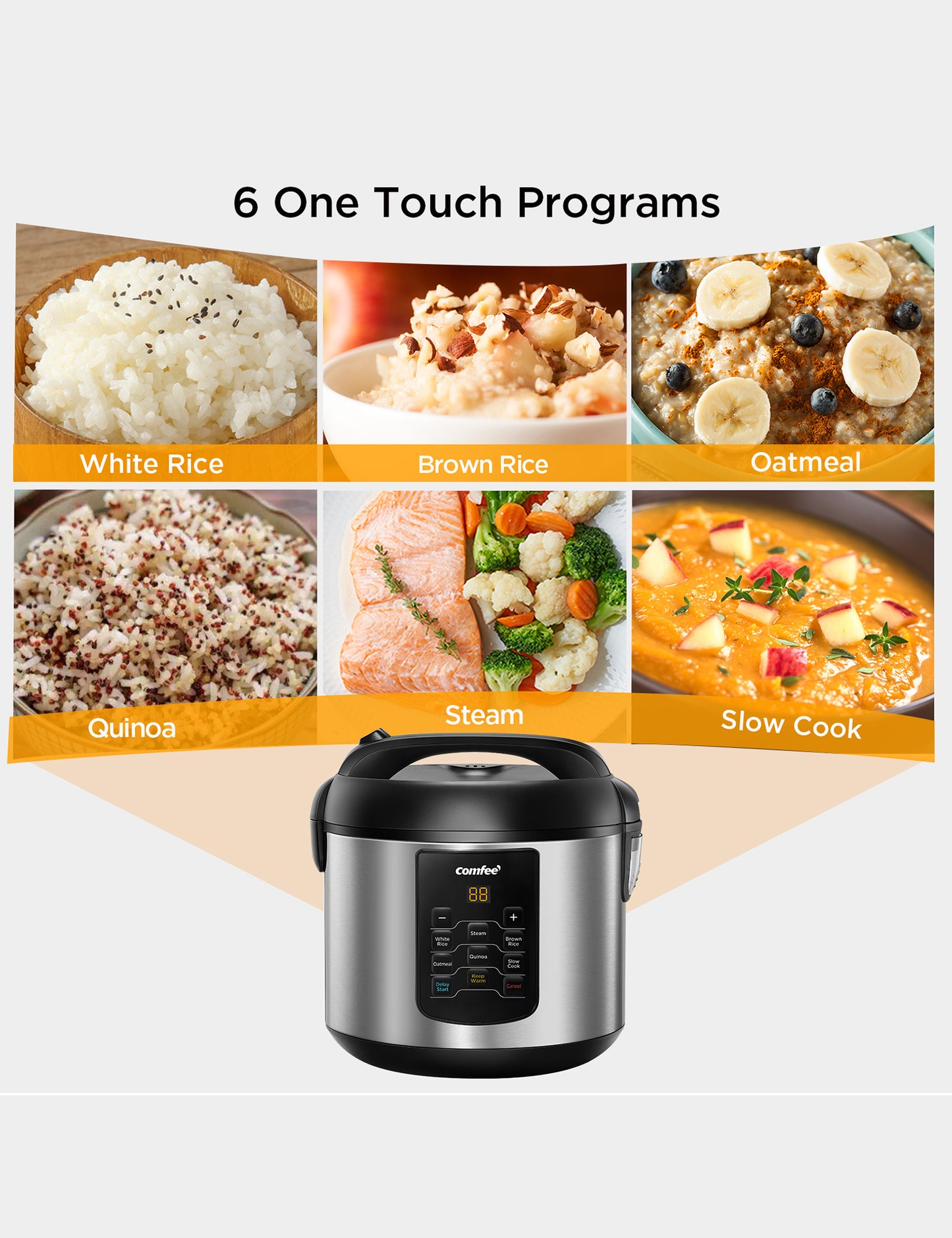 various foods that can be cooked with the comfee rice cooker