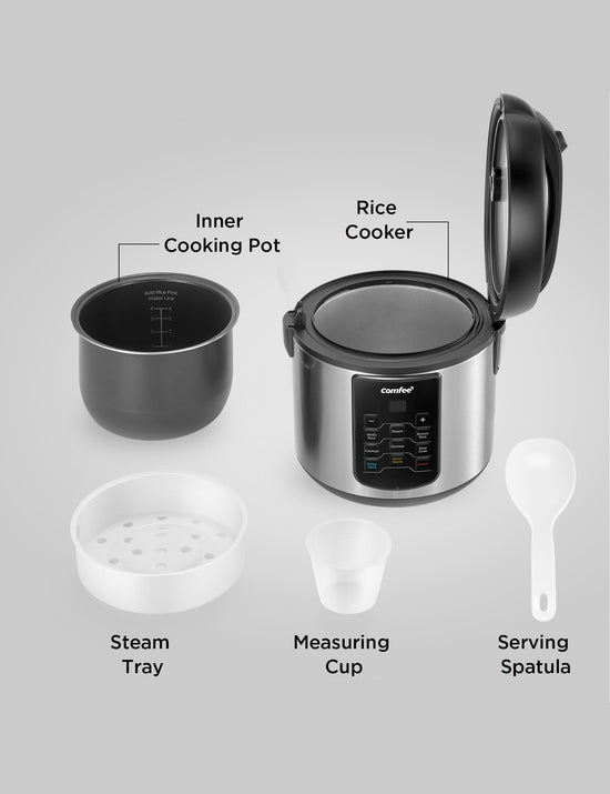 Stainless Steel Electric Rice Cooker With Steamer Comfee Comfee’