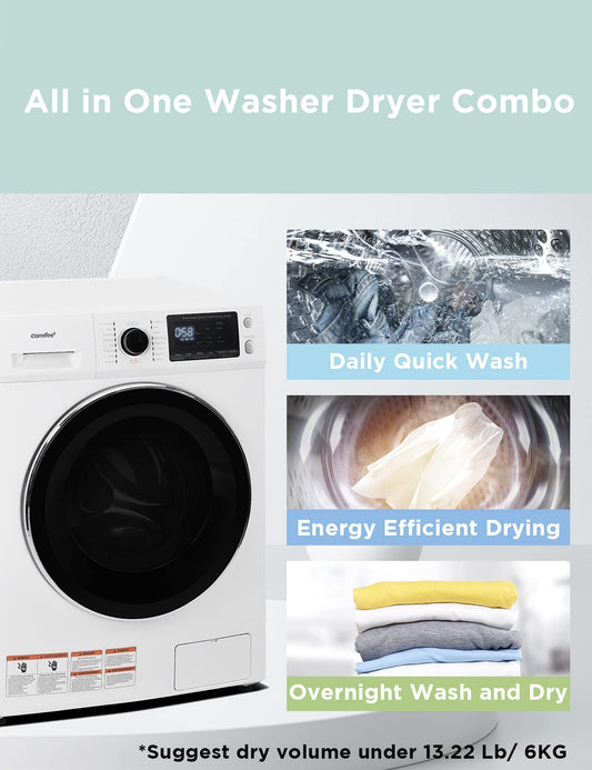  COMFEE' Portable Washing Machine, 0.9 cu.ft Compact Washer,  Magnetic Gray & Honey-Can-Do Tripod Clothes Drying Rack, 30 lbs (DRY-02118)  : Appliances