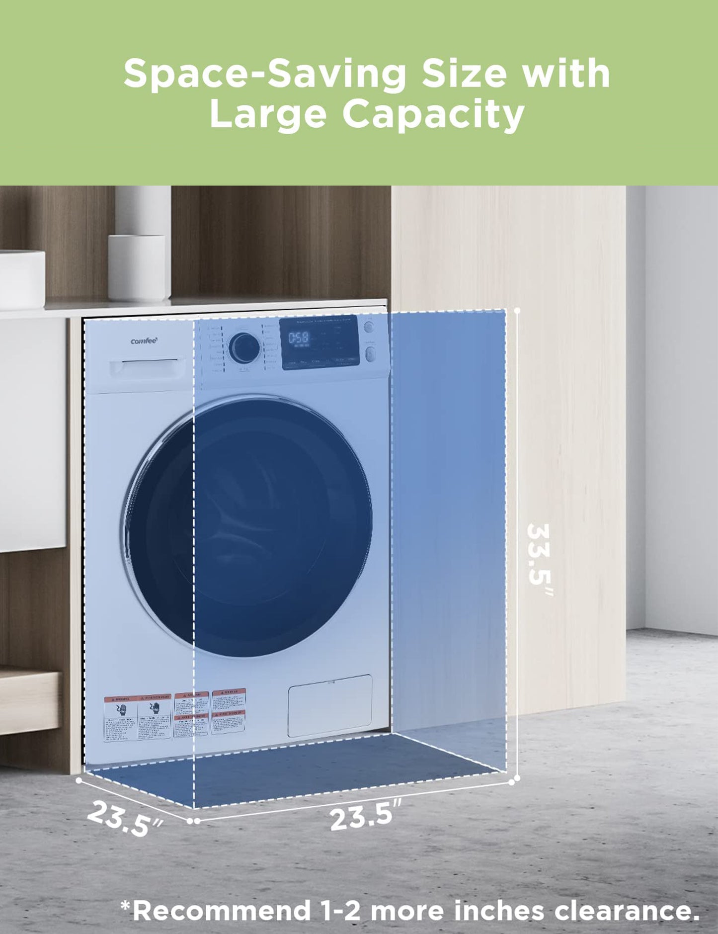 dimensions of washer and dryer combo