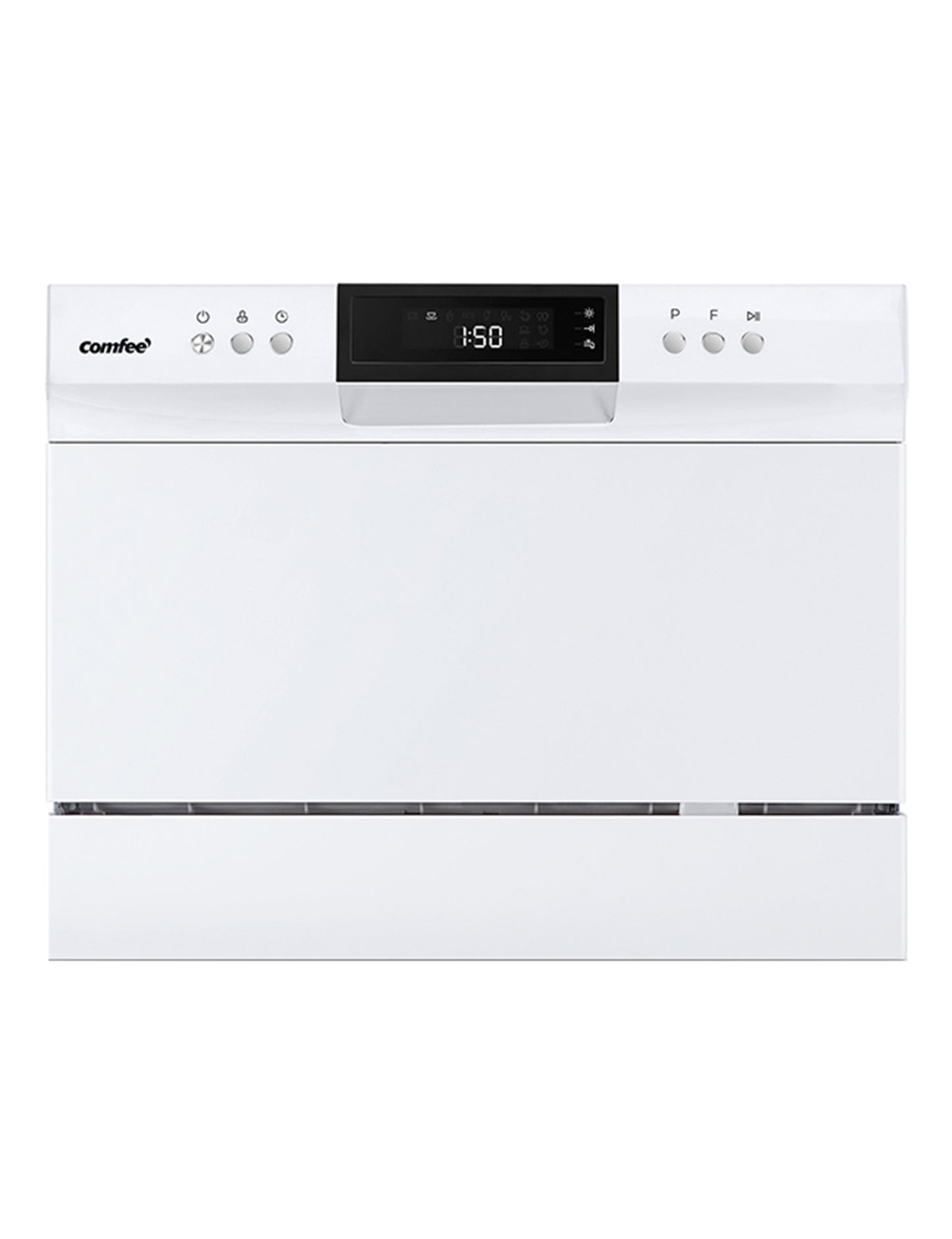 white comfee countertop portable dishwasher