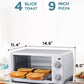 measurements of toaster oven with four slices of toast inside
